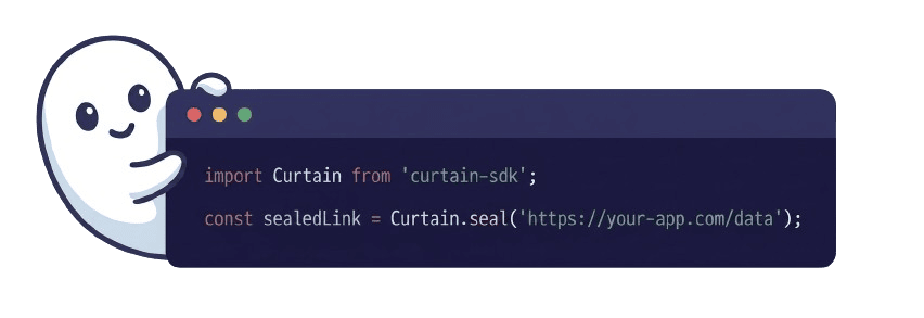 Curtain SDK: Curtain.seal('https://your-app.com/data')