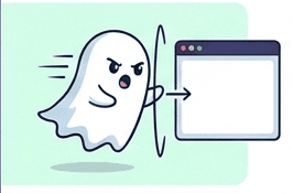 The ghost pushing a sealed link straight into a private window